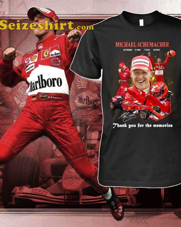 Michaek Schumacher Formula One Thank You For The Memories T-Shirt