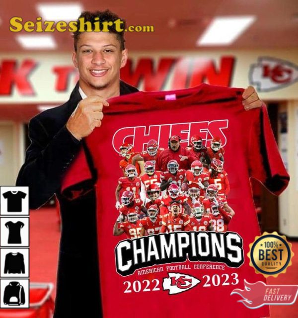 Kansas City Chifes Champions American Football Confeaence 2022 2023 Shirt