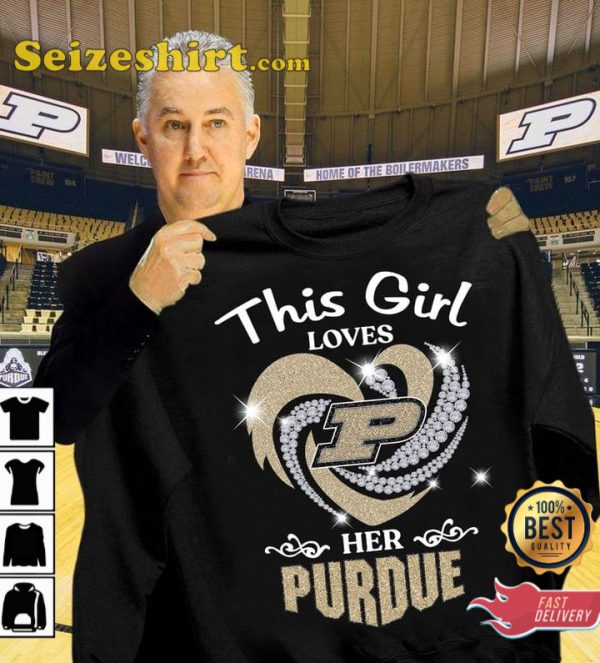 This Girl Loves Her Purdue Cotton Fashion T-Shirt