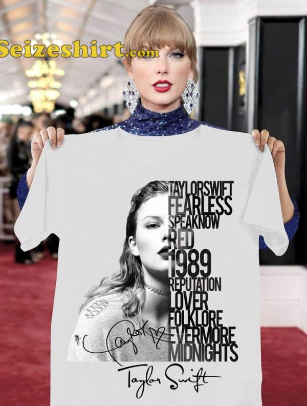Taylor Fearless Speaknow Red 1989 Repution Lover Folklore Evermore Midnights Shirt