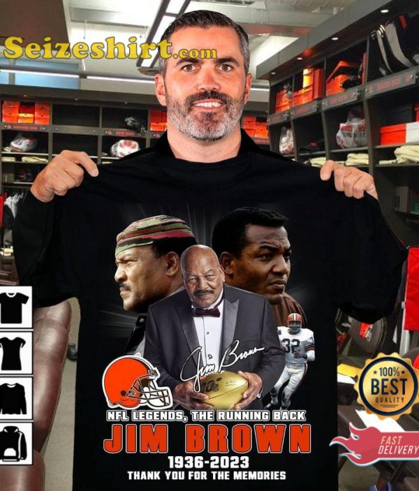 Jim Brown NFL Legends The Running Back 1936-2023 Tee Shirt