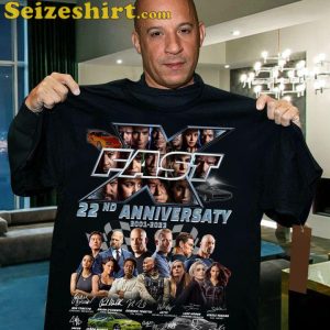 Fast And Furious X 22nd Anniversary 2001 2023 T-Shirt