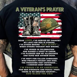 A Veterans Prayer American Soldier Tee Shirt