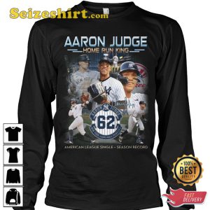 Aaron Judge Home Run King American League Single Season Record T-Shirt