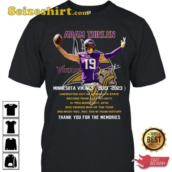 Adam Thielen Minnesota Vikings 2013 2023 T-Shirt