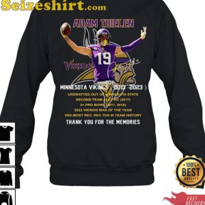 Adam Thielen Minnesota Vikings 2013 2023 T-Shirt