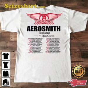 Aerosmith 2023 2024 Peace Out Farewell Tour with The Black Crowes T-Shirt