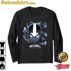 Avatar The Last Airbender Airbender Blue And Black Kanji T-Shirt