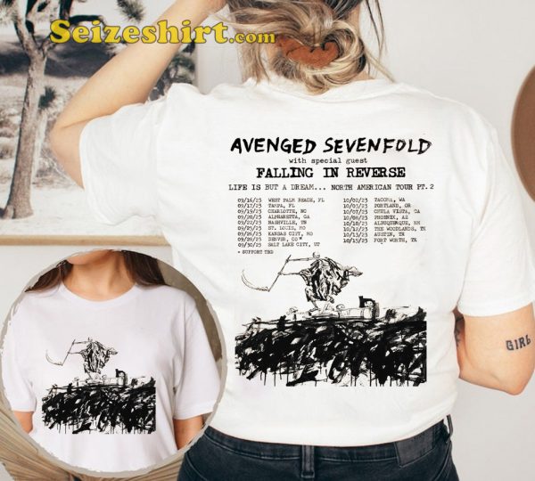 Avenged Sevenfold Tour 2023 North American Concert T-shirt