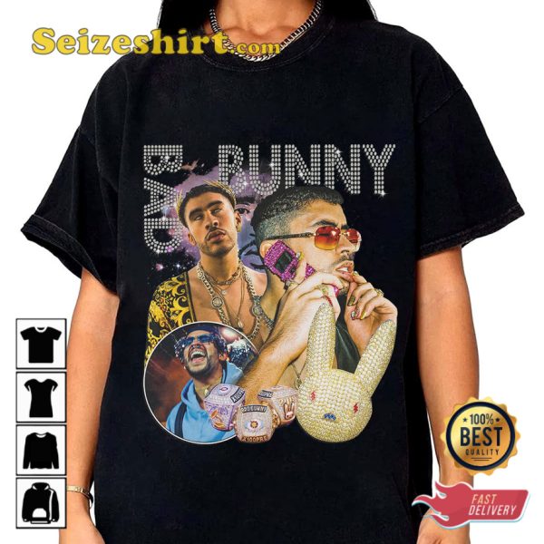 Bad Bunny Rap Tee Gift For Fan Vintage T-shirt
