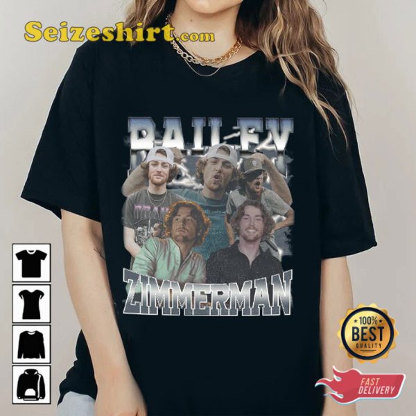 Bailey Zimmerman Tour Country Music Concert T-shirt