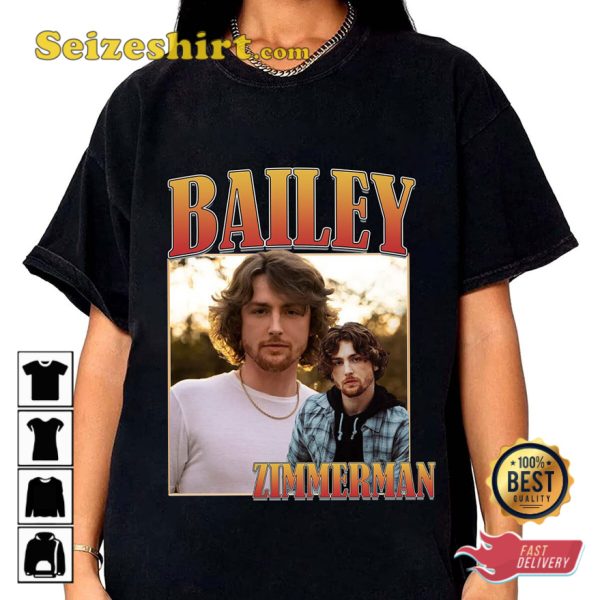 Bailey Zimmerman Tour Country Music Vintage T-shirt