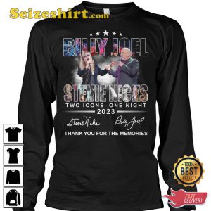 Billy Joel Stevie Nicks Two Icons One Night 2023 T-Shirt