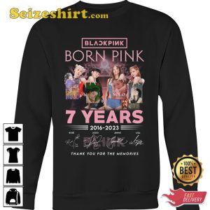 Black Pink Born Pink 7 Years 2016 2023 T-Shirt
