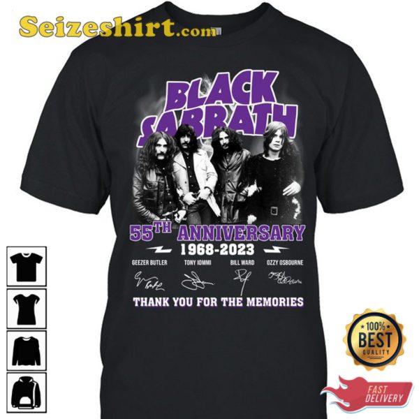 Black Sabbath 55th Anniversary 1968 2023 T-Shirt