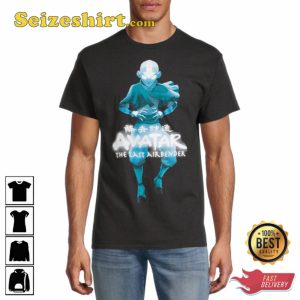 Blue Monochromatic Aang The Last Airbender T-Shirt