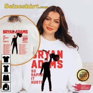Bryan Adams So Happy It Hurts Tour 2023 With Joan Jett T-Shirt