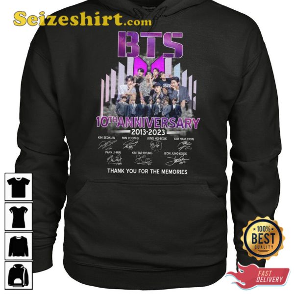 BTS 10th Anniversary 2013 2023 Signature T-Shirt