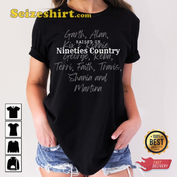 Country Music Stars Raised On Nineties Country Jersey T-shirt