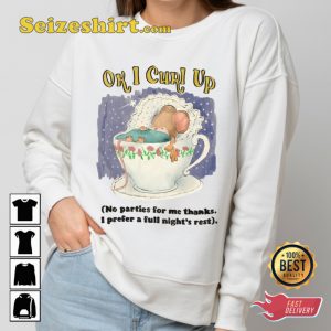 Curl Up Sleepy Mouse Cute Unisex T-Shirt