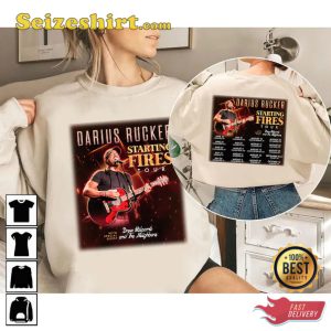 Darius Rucker Starting Fires Tour 2023 Gift Fan T-Shirt