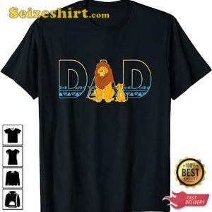 Vintage Disney The Lion King Simba and Mufasa Dad T-Shirt