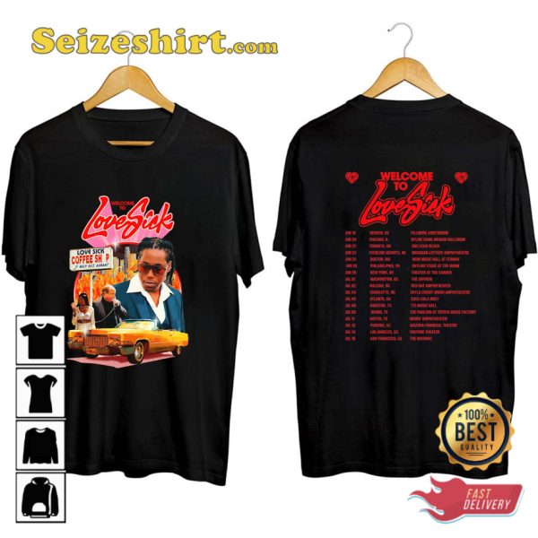 Don Toliver Three Love Sick Tour 2023 T-shirt