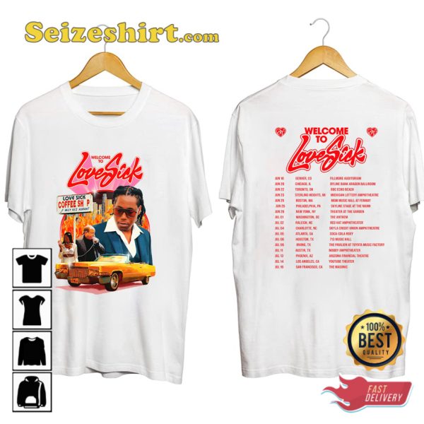 Don Toliver Three Love Sick Tour 2023 T-shirt