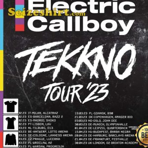 Electric Callboy Tekkno World Tour 2023 Double Side Cotton T-Shirt