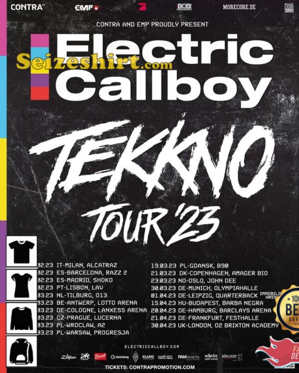 Electric Callboy Tekkno World Tour 2023 Double Side Cotton T-Shirt