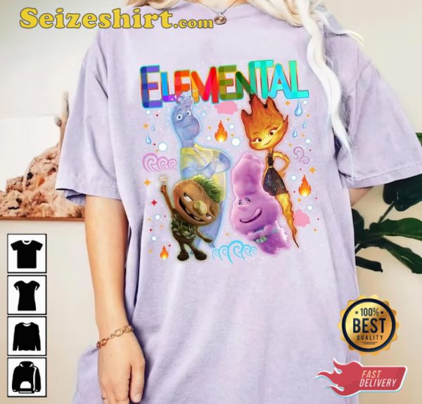 Elemental Disney And Pixar New Movie Poster Fan Gifts T-Shirt