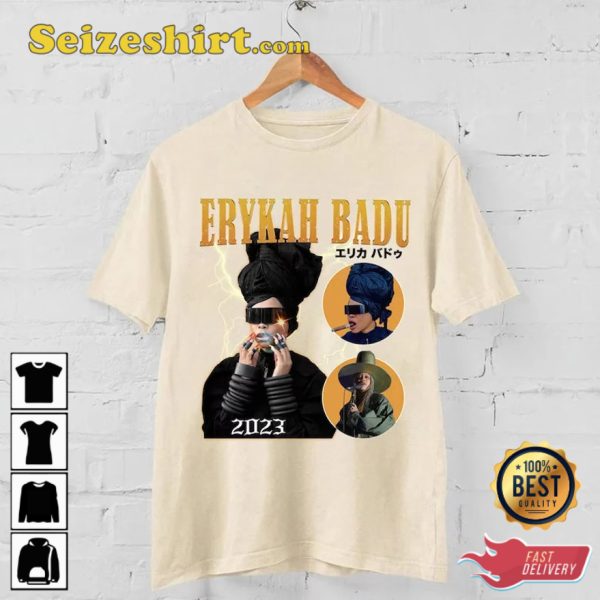 Erykah Badu World Tour 2023 Gift For Men Women Unisex T-Shirt