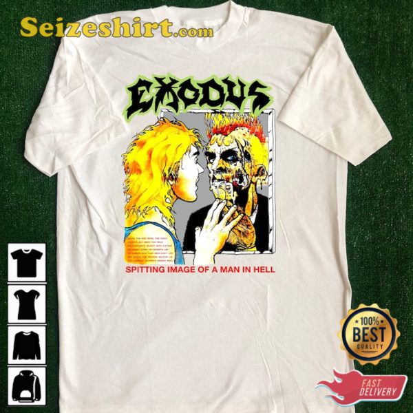 Exodus Spitting Image Of A Man In Hell Tour 1989 T-Shirt