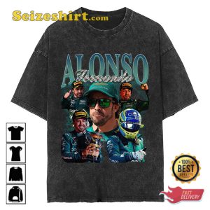 Fernando Alonso Vintage Washed Formula Racing T shirt