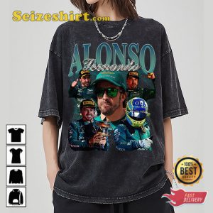 Fernando Alonso Vintage Washed Formula Racing T shirt