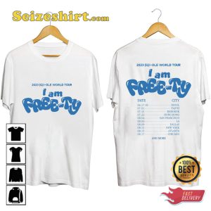 Gi-dle Tour 2023 I Am Free-ty Concert T-shirt