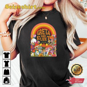 Greta Van Fleet Shirt Floral Rainbow Unisex T-shirt