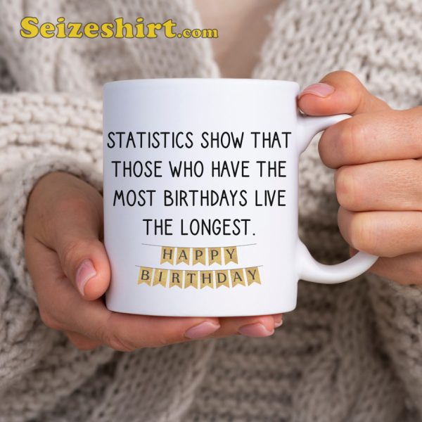 Happy Birthday Most Birthdays Live The Longest Funny Mug