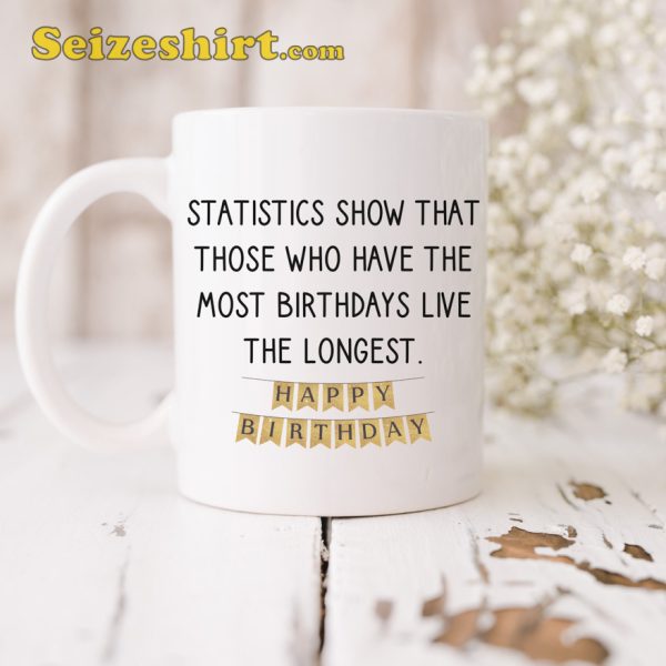 Happy Birthday Most Birthdays Live The Longest Funny Mug