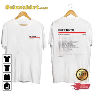 Interpol Tour North America 2023 T-shirt