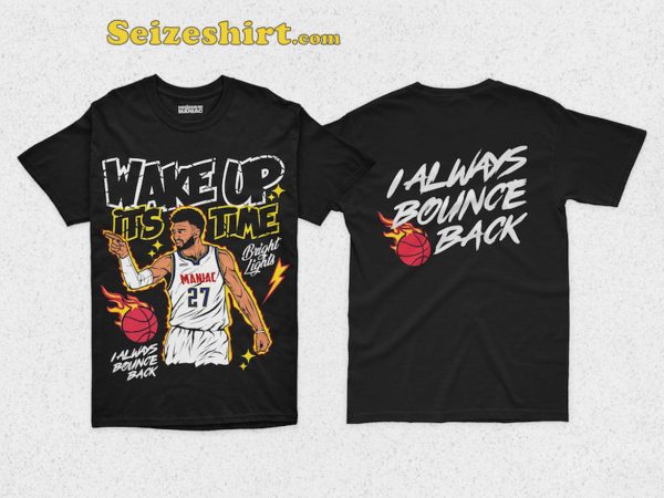 Jamal Murray Blue Arrow Wake Up Its Time Graphic T-shirt