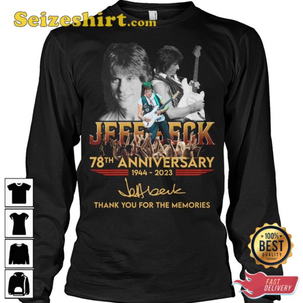 Jeff Beck 78th Anniversary 1944 2023 T-Shirt
