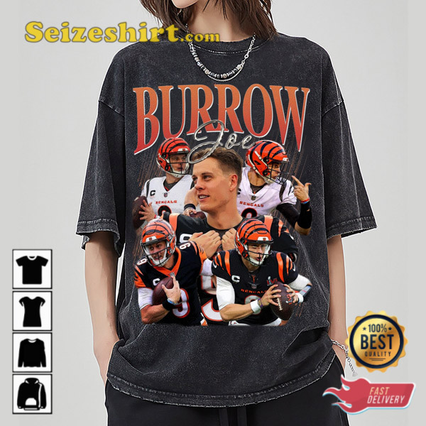 Joe Burrow Vintage Washed Shirt Quarterback Homage Graphic in 2023