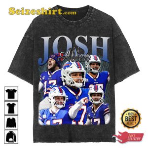 Josh Allen Vintage Washed Shirt Quarterback Homage Graphic