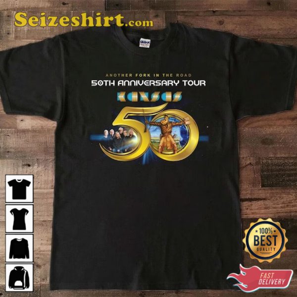 Kansas Band Tour 2023 Another Folk In The Road 50th Anniversary T-Shirt