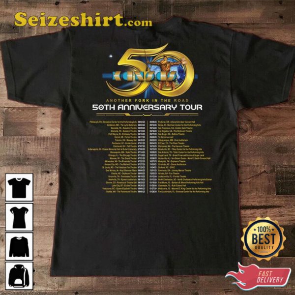 Kansas Band Tour 2023 Another Folk In The Road 50th Anniversary T-Shirt