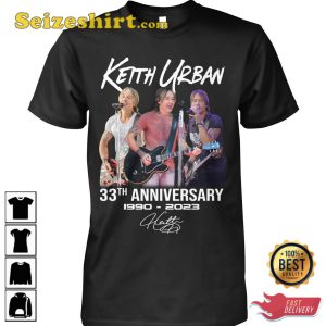 Keith Urban 33th Anniversary 1990 2023 Signature T-Shirt