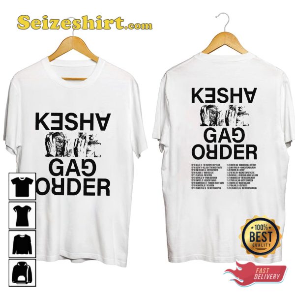 Kesha Gag Order Tour 2023 Music Concert T-shirt