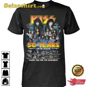 Kiss Band 50 Years 1973 2023 T-Shirt