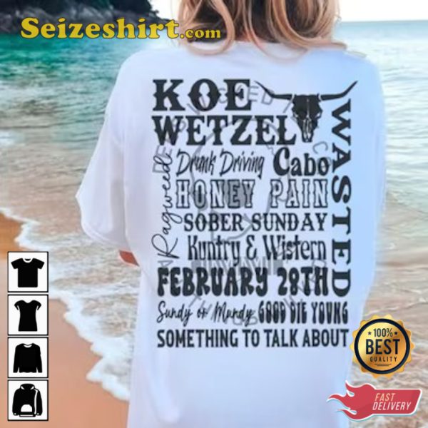 Koe Wetzel Wasted Music Cotton T-Shirt